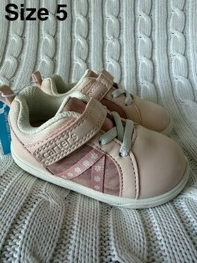 Carter's Light Pink Floral Accent Toddler Sneakers